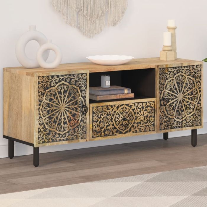 TV Cabinet 105x33x46 cm Solid Wood Mango