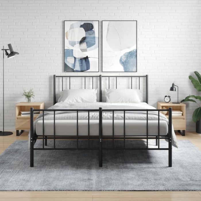 Bedside Table - PHOENIX Ben 2 Piece Nightstand Sonoma Oak 40cm