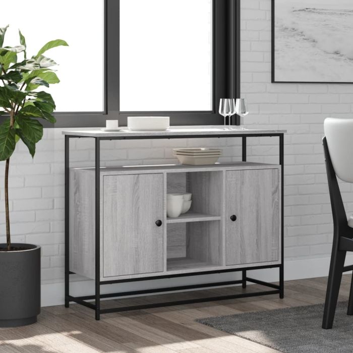Sideboard Grey Sonoma 100x35x80 cm Engineered Wood