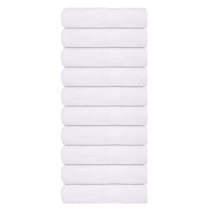 Hand Towels 10 pcs White 50x100 cm 360 gsm 100% Cotton