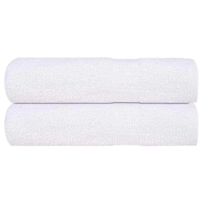 Shower Towels 2 pcs White 70x140 cm 360 gsm 100% Cotton