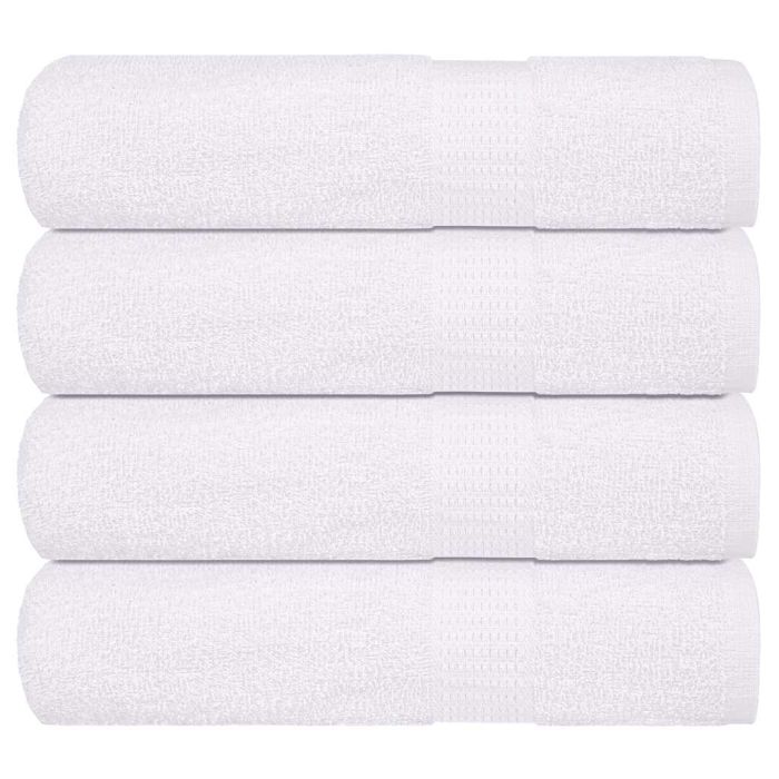 Bath Towels 4 pcs White 100x150 cm 360 gsm 100% Cotton