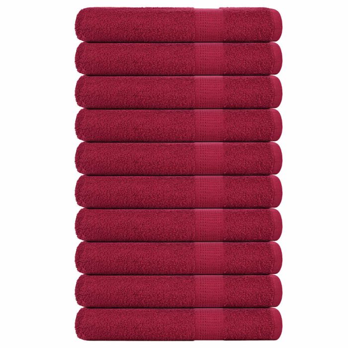 Sauna Towels 10 pcs Bordeaux 80x200 cm 360 gsm 100% Cotton