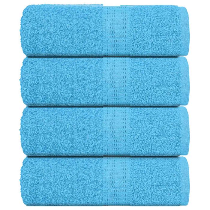Soap Towels 4 pcs Turquoise 30x30 cm 360 gsm 100% Cotton