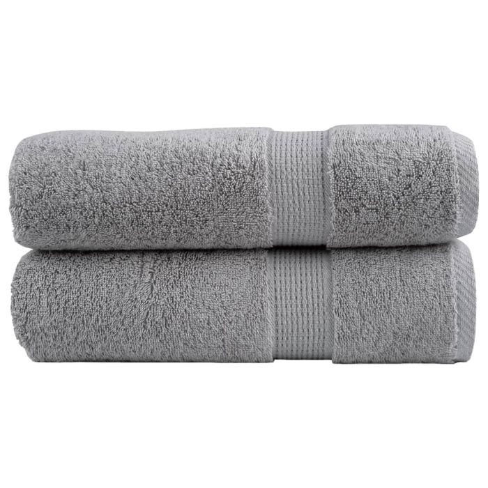 SOLMERE Premium Hand Towels 2Pieces Grey 50x100cm 600gsm