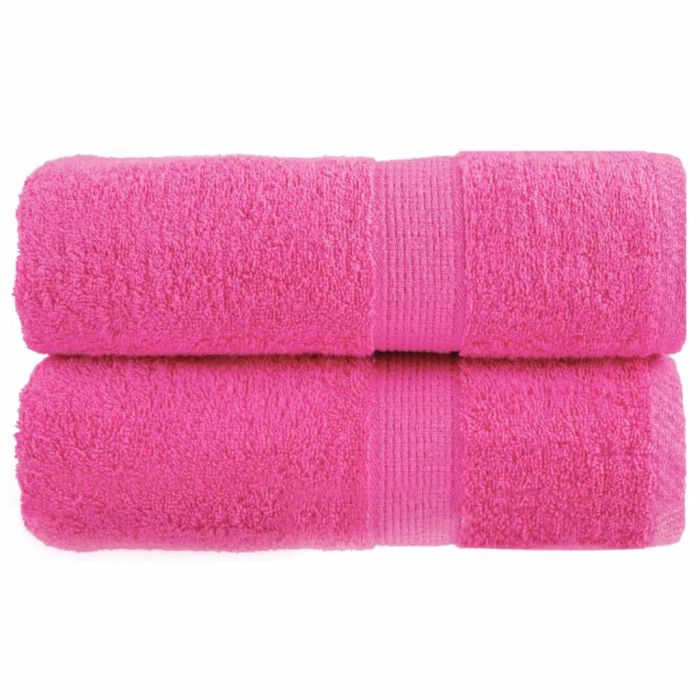 SOLMERE Premium Wash Towels 2 Pieces Pink 30x30 cm 600 gsm
