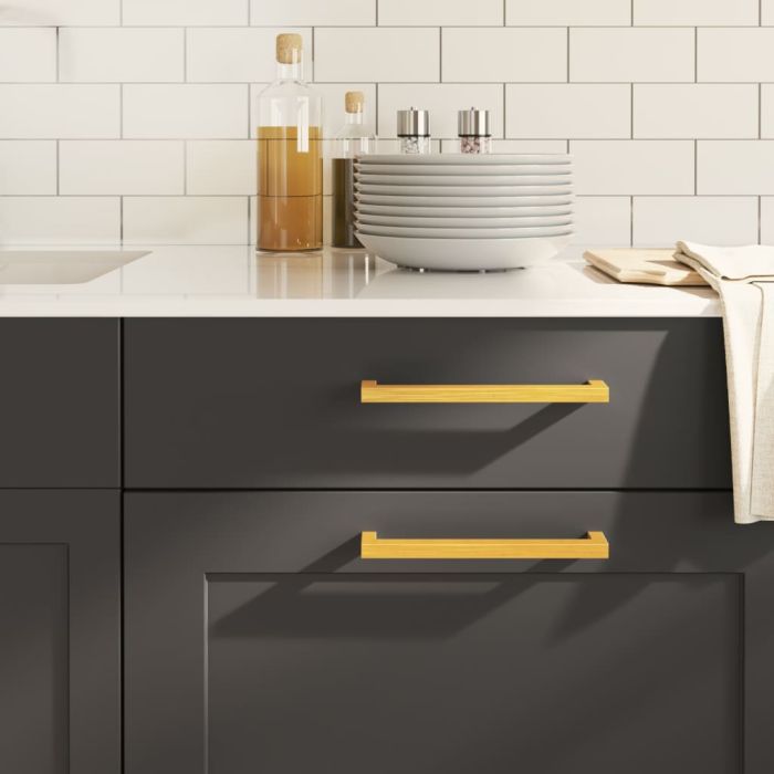 Cabinet Handles 20 Pcs Gold 192mm Stainless Steel