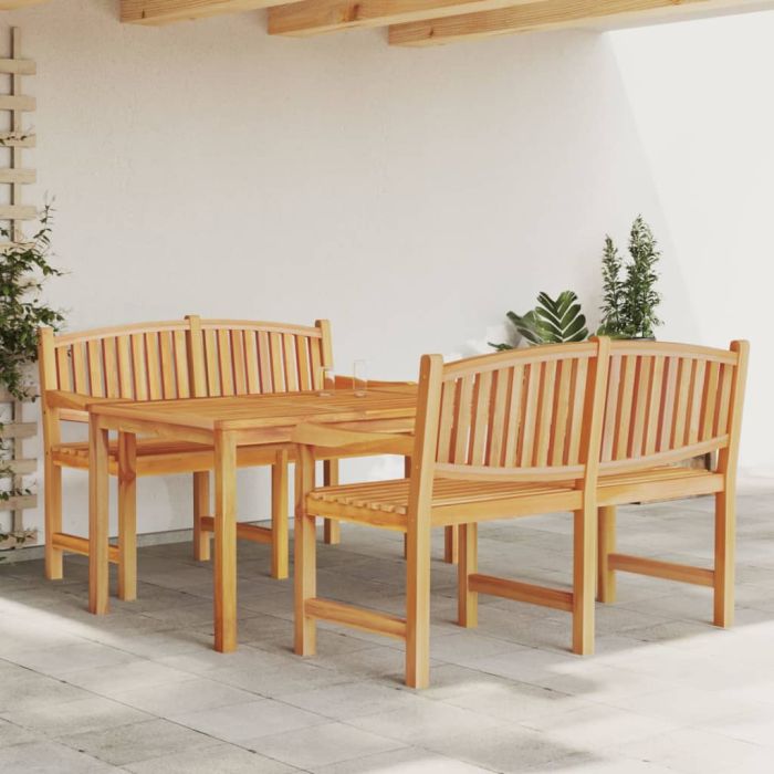 3 Pcs Garden Dining Set Solid Wood Teak