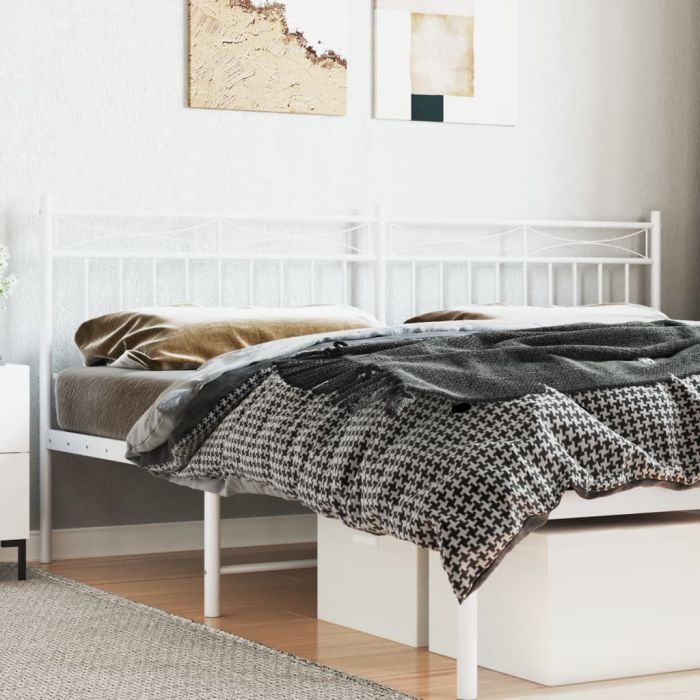 Metal Headboard White 193cm