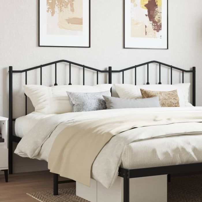 Metal Headboard Black 180cm