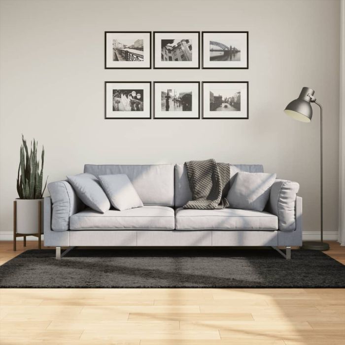 Rug ISTAN High Pile Shiny Look Anthracite 100x200cm