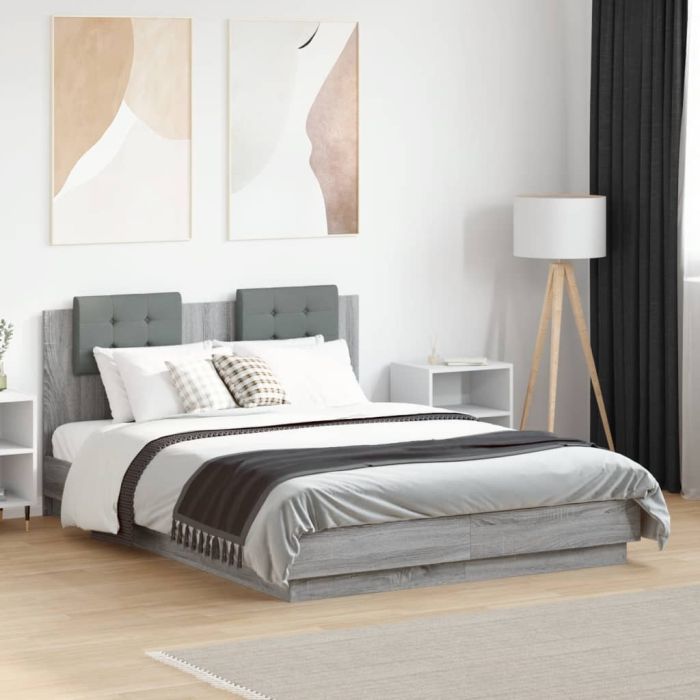 Bedframe Grey Sonoma 120x190cm Small Double