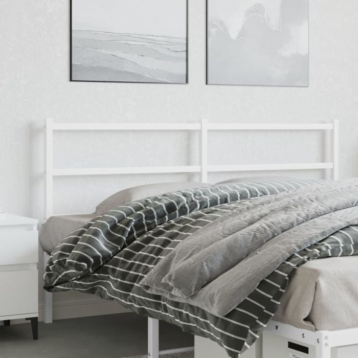 Metal Headboard White 150cm