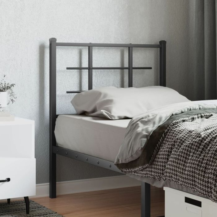 Metal Headboard Black 75cm