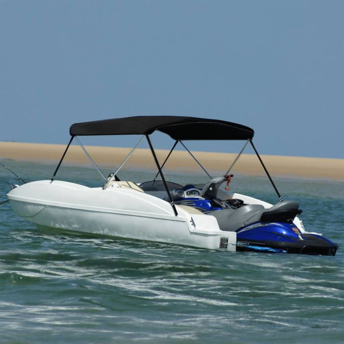 2-bow Bimini Top Black 180x130x110 cm