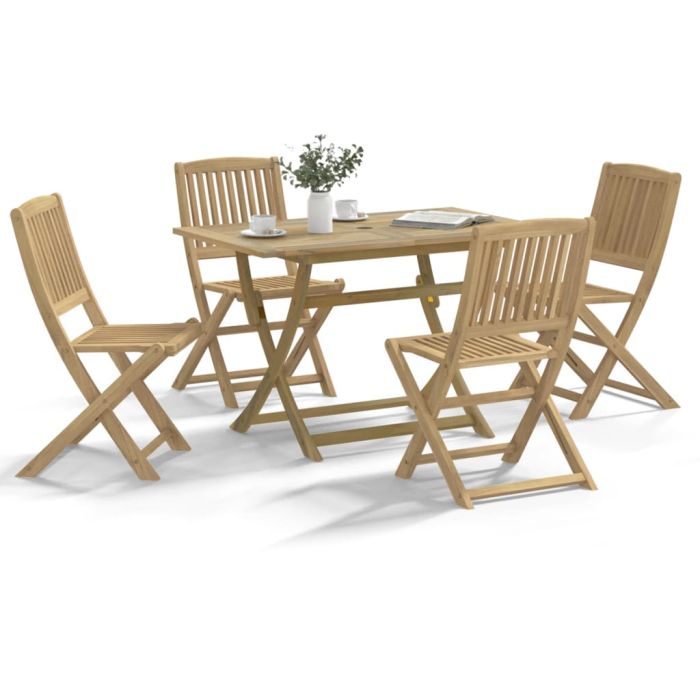 5 Piece Garden Dining Set Solid Wood Acacia