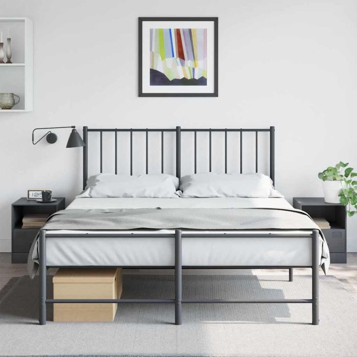 Bedside Cabinets 2 pcs Anthracite 34.5x39x44 cm Steel