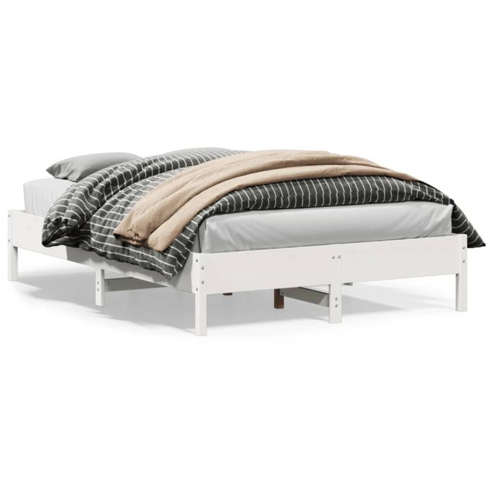 Bedframe White 160x200cm Solid Wood Pine