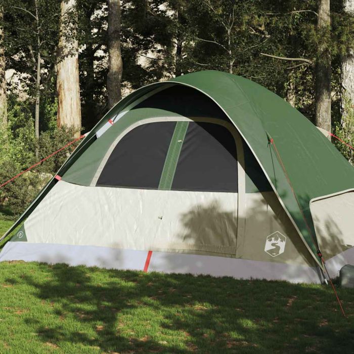 Family Tent Dome 6-Person Green Waterproof