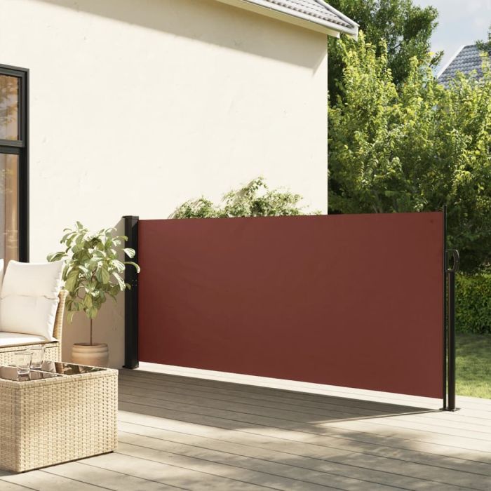 Retractable Side Awning Brown 120x300 cm