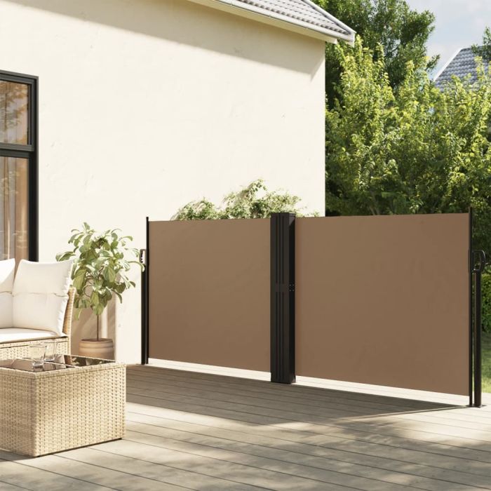 Retractable Side Awning Taupe 140x1000 cm