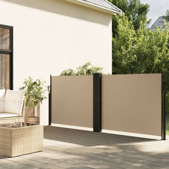 Retractable Side Awning Beige 140x1200 cm
