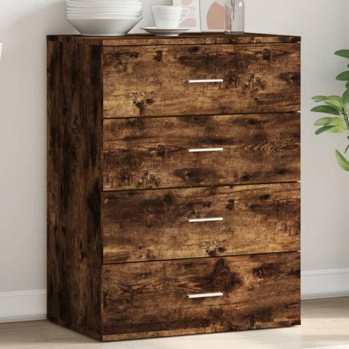 Sideboard Smoked Oak 60x39x80 cm Engineered Wood