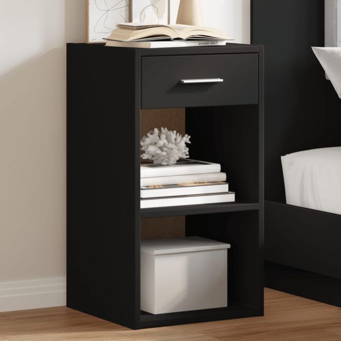 Bedside Cabinets 2 pcs Black 35x34x65 cm Engineered Wood