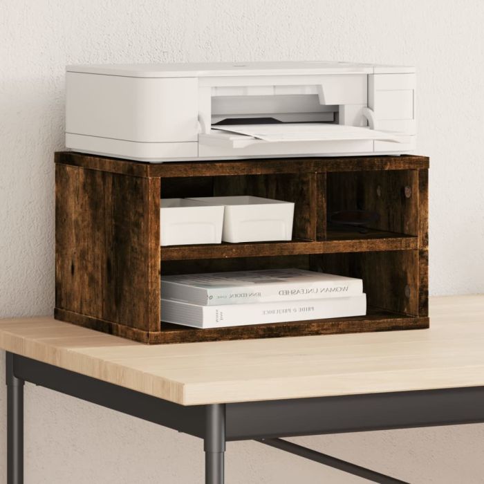 Printer Stand Smoked Oak 40x32x22,5 cm Engineered Wood