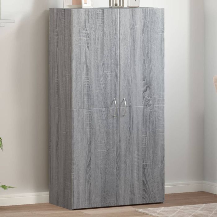 File Cabinet Grey Sonoma 60x32x115 cm Engineered Wood