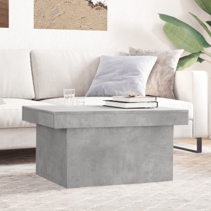 Coffee Table Concrete Grey 80x55x40 cm Engineered Wood