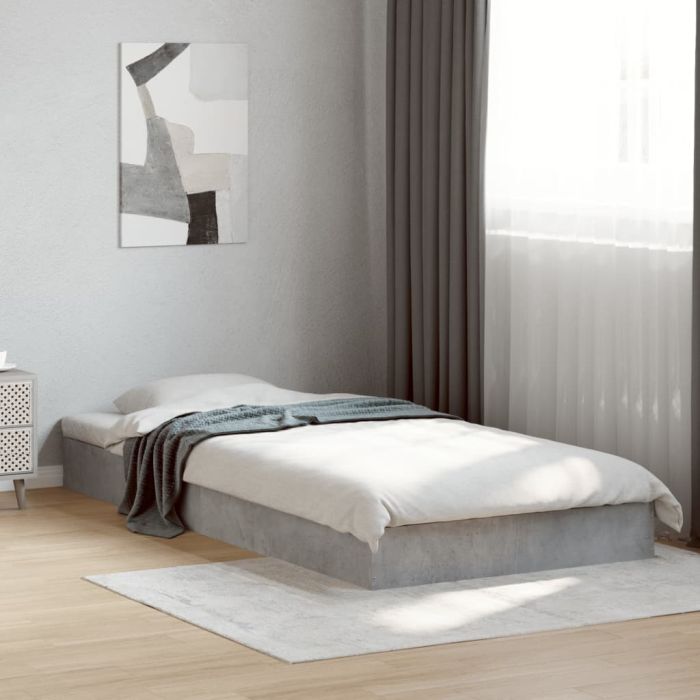 Bedframe Concrete Grey 75x190cm Small Single