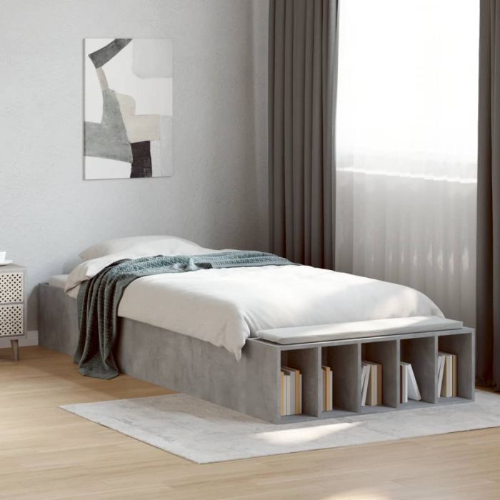 Bedframe Concrete Grey 100x200cm