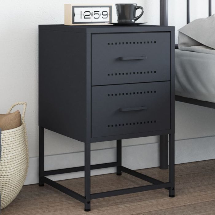 Bedside Cabinet Anthracite 36x39x60.5 cm Steel