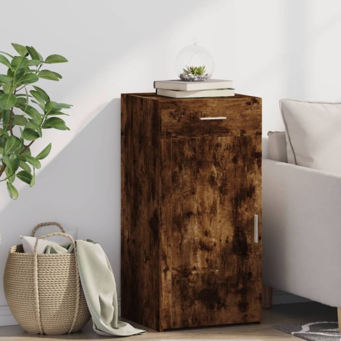 Sideboard Smoked Oak 45x42.5x93 cm Engineered Wood
