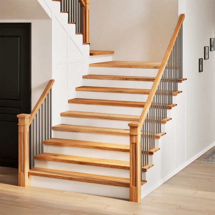 Stair Treads 8 Pieces Light Brown 120x30x2 cm Solid Wood Oak
