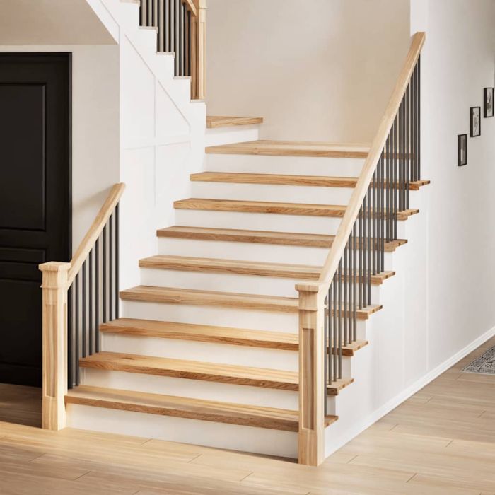 Stair Treads 2 Pieces Untreated 110x25x2 cm Solid Wood Oak