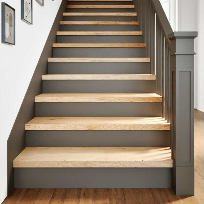 Stair Treads 2 Pieces Untreated 100x30x2 cm Solid Wood Oak