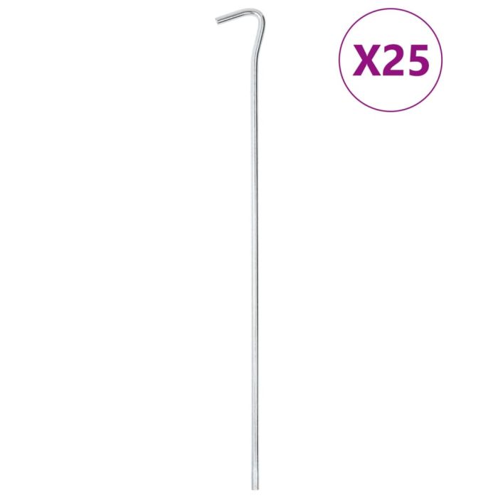 Tent Pegs 25 pcs 30 cm 5 mm Galvanised Steel