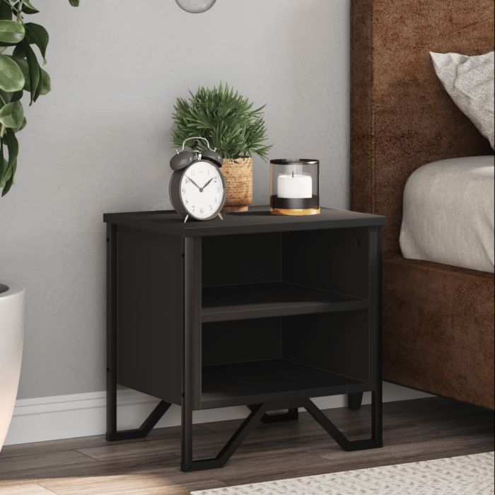 Bedside Cabinet Black 2 pcs 40x30x40 cm Engineered Wood