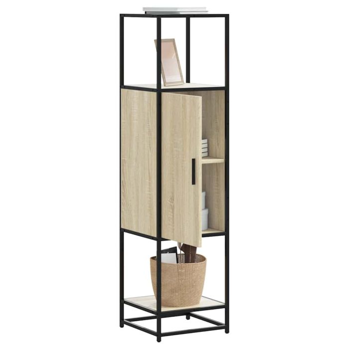 Highboard Sonoma Oak 35.5x35x139 cm Engineered Wood and Metal