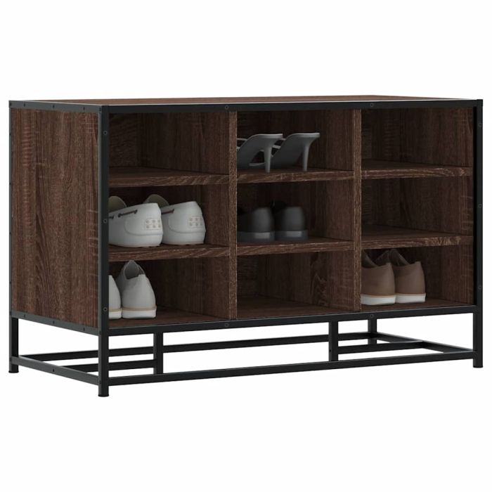 TUMANIA Medium Shoe Bench Brown Oak