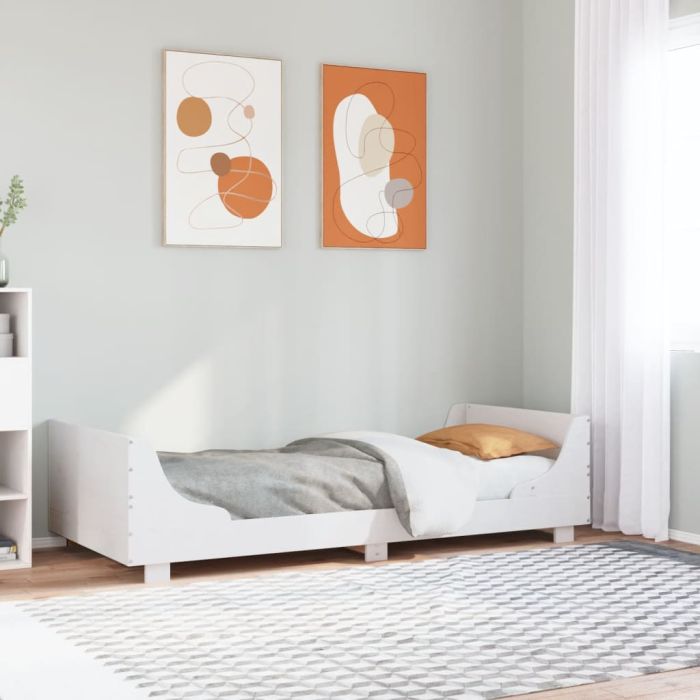 Bedframe White 90x200cm Solid Wood Pine