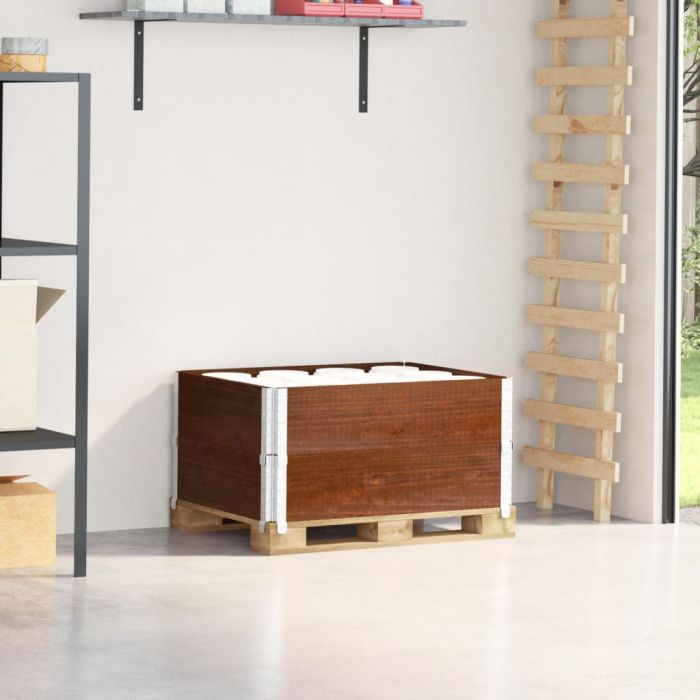 VIMOR Pallet Collars 2 pcs 80x60 cm Wooden - Brown