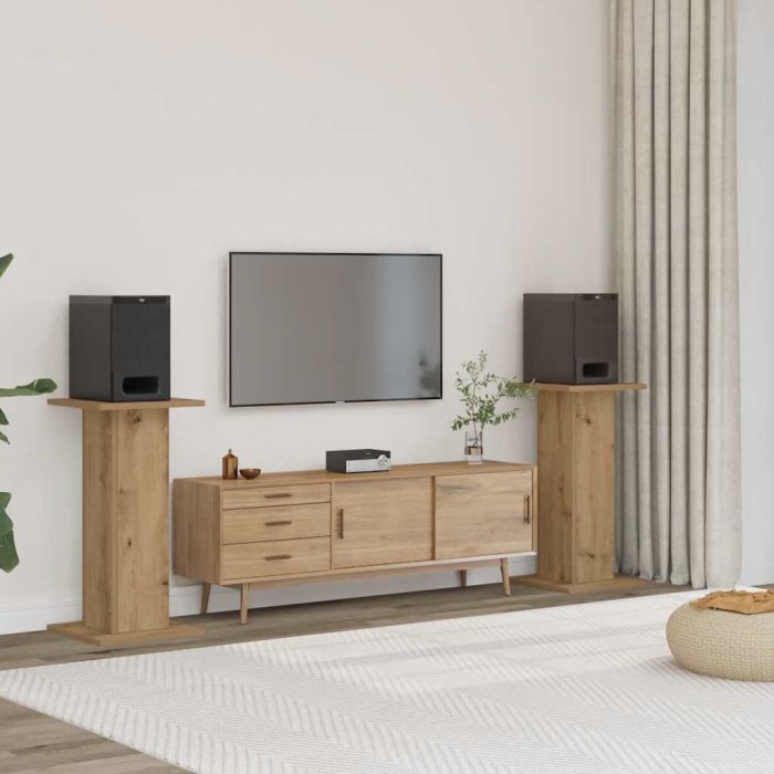 Speaker Stands 2 Pieces Artisian Oak 30x30x60 cm Engineered Wood