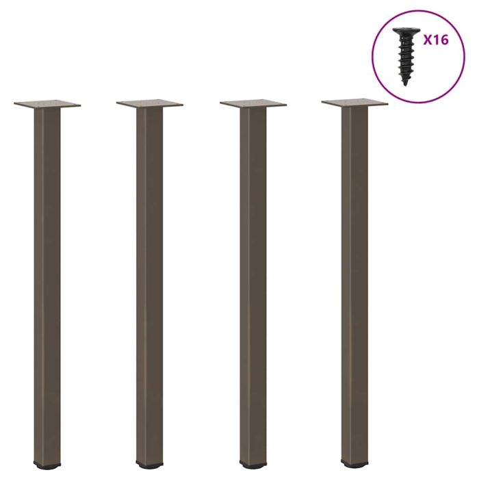 Coffee Table Legs 4 pcs Natural Steel 72-74 cm Steel