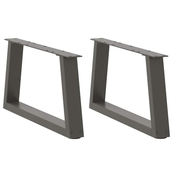 Dining Table Legs V-Shape 2 pcs Anthracite 50x(30-31.3) cm Steel