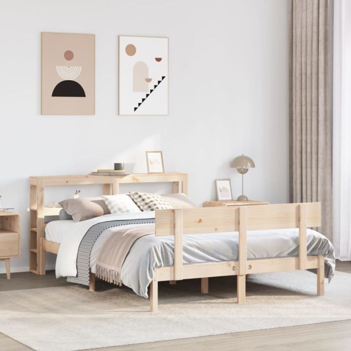 Bedframe 150x200cm King Size Solid Wood Pine