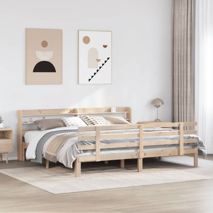 Bedframe with Headboard 180x200cm Super King