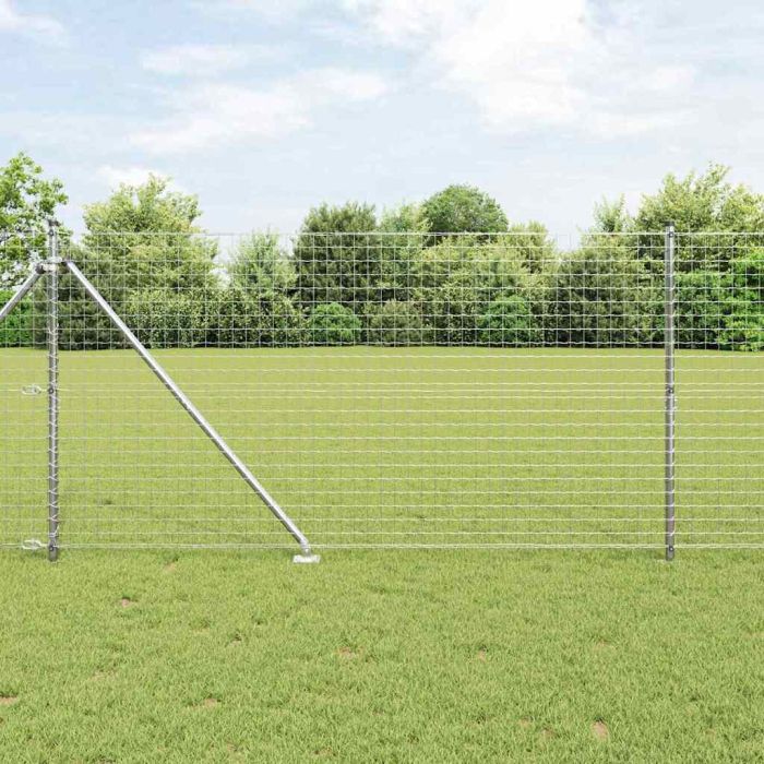 Fence Posts with Spike 26 pcs Diameter 32 mm 140 cm Galvanised Steel